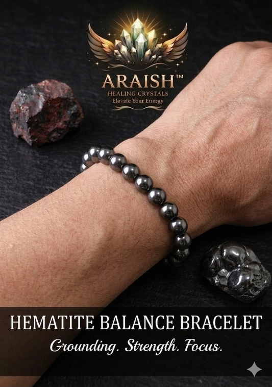 Hematite Balance Bracelet – Grounding, Strength & Focus {With Certificate}