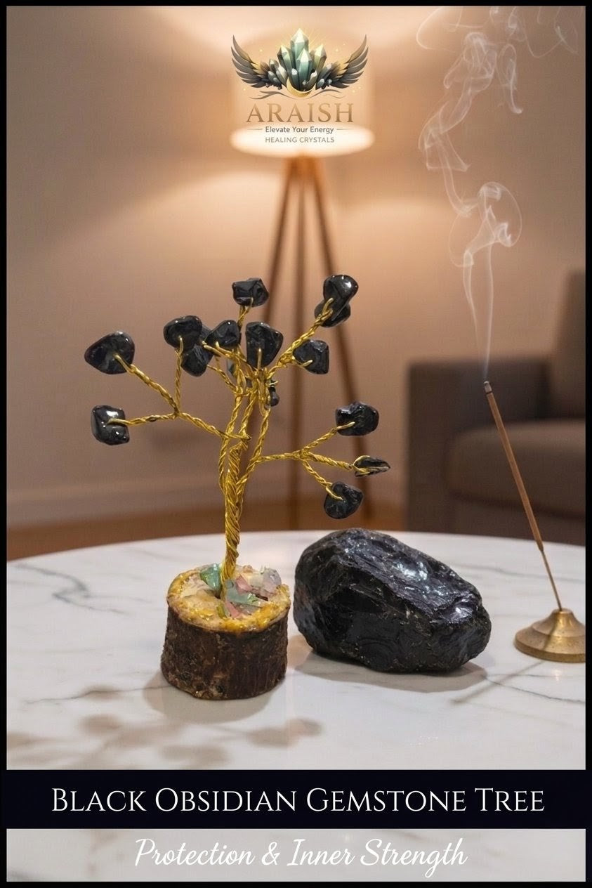 Black Obsedian Mini Gemstone Tree