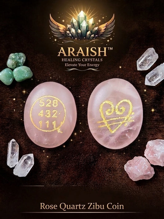 Rose Quartz Zibu Coin – Love, Healing & Universal Harmony.{With Certificate}
