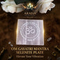 Om Gayatri Mantra Selanite Plate{With Certificate}