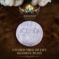 The Etched Tree of Life Selenite Plate {With Certificate}