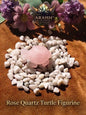Original Rose Quartz Hand-Carved Turtle