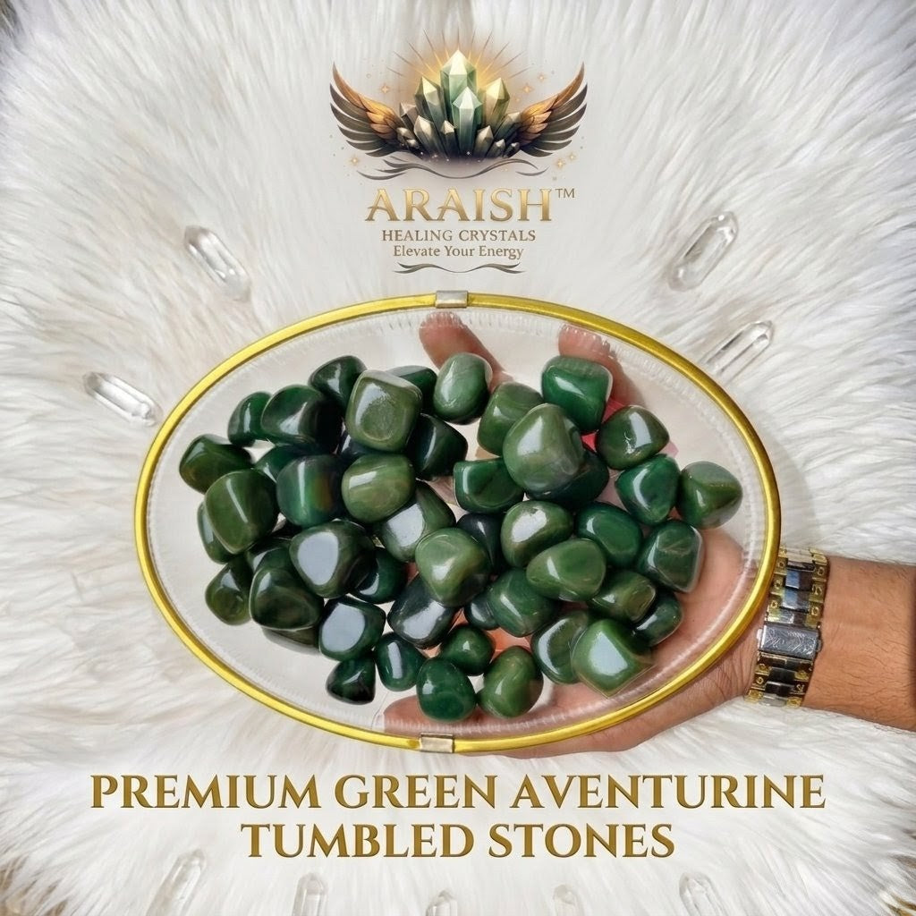 THE MANIFESTOR | Premium Green Aventurine /Green Jade Tumbled Stones