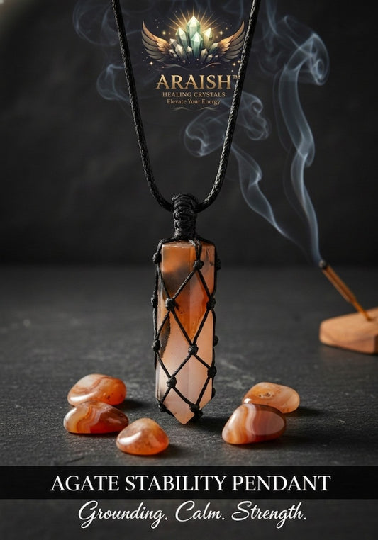 Agate Stability Pendant – Grounding, Calm, Strength.  (without chain)