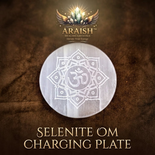 Selenite Om Charging Plate {With Certificate}