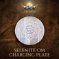 Selenite Om Charging Plate {With Certificate}