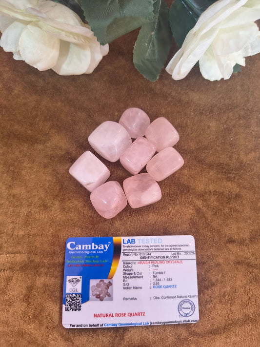 THE CONNECTOR | Premium Rose Quartz Tumbled Stones