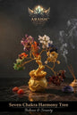Chakra Harmony Tree in Golden Pot – Abundance & Alignment