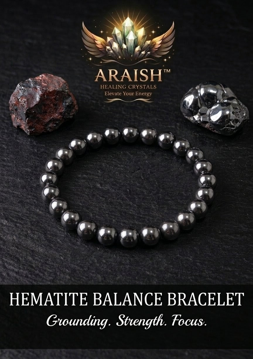 Hematite Balance Bracelet – Grounding, Strength & Focus {With Certificate}