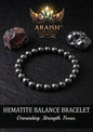 Hematite Balance Bracelet – Grounding, Strength & Focus {With Certificate}