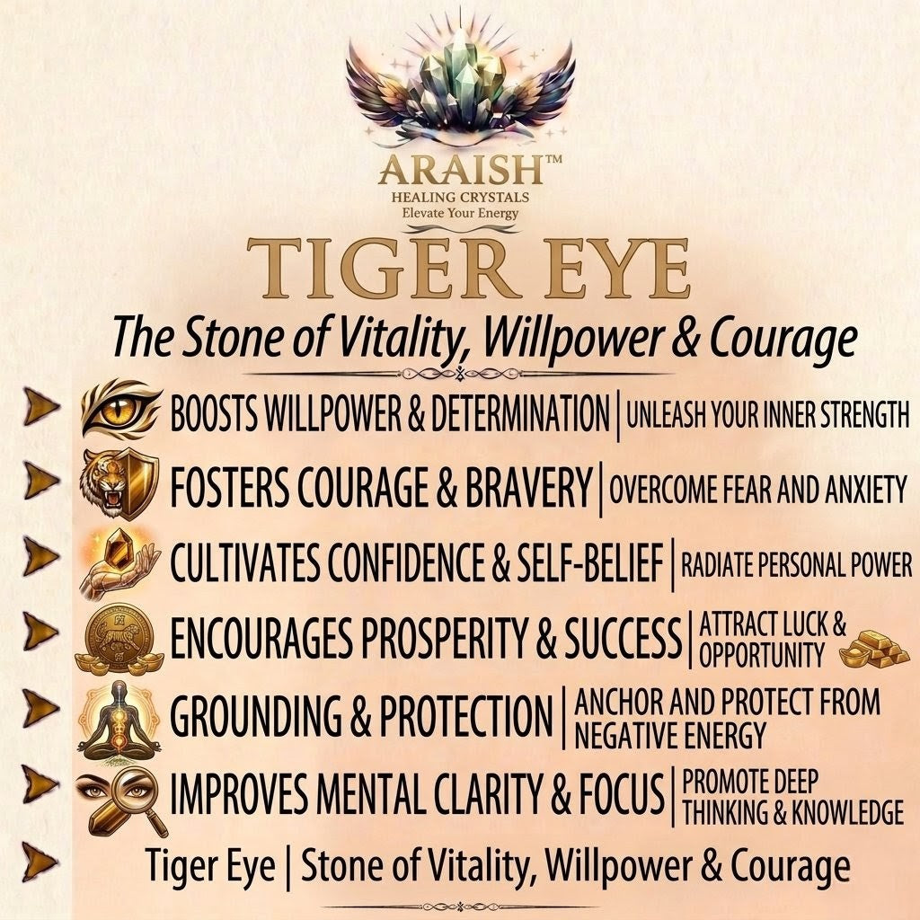 THE PREDATOR | Premium Tiger’s Eye Tumbled Stones