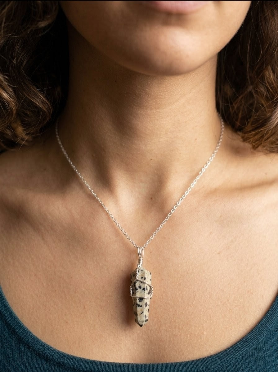 DALMATIAN JASPER JOY PENDANT (without chain)