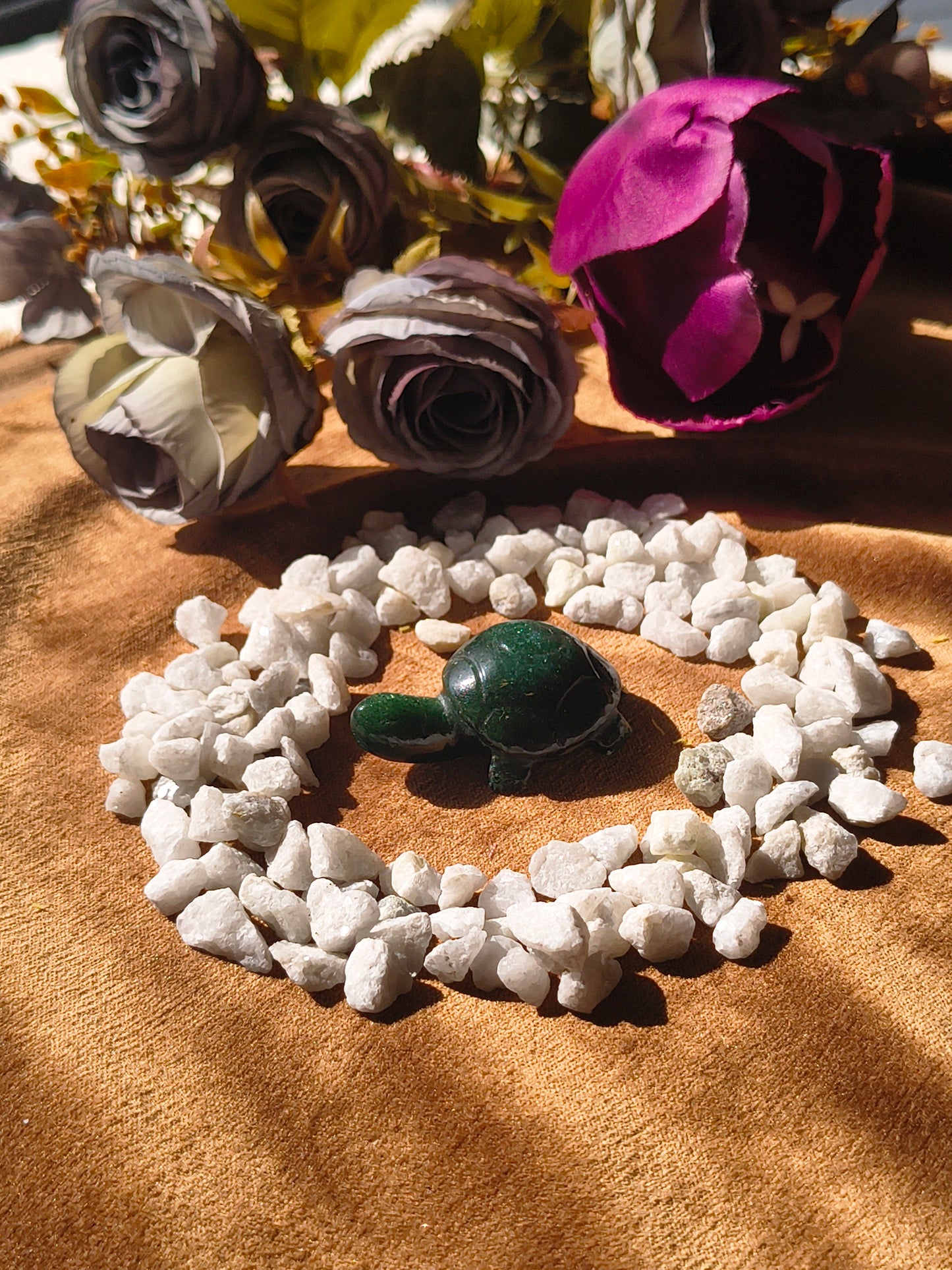 Original Dark Green Jade / Aventurine Turtle Carving