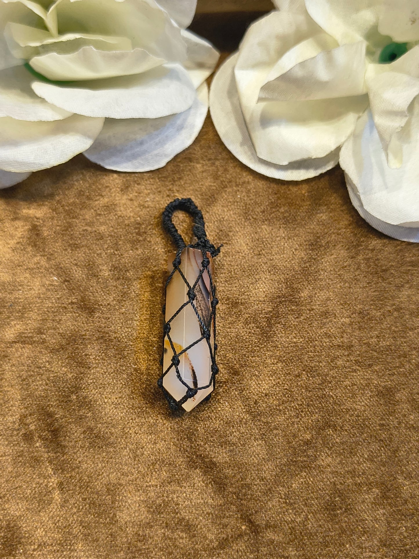 Agate Stability Pendant – Grounding, Calm, Strength.  (without chain)
