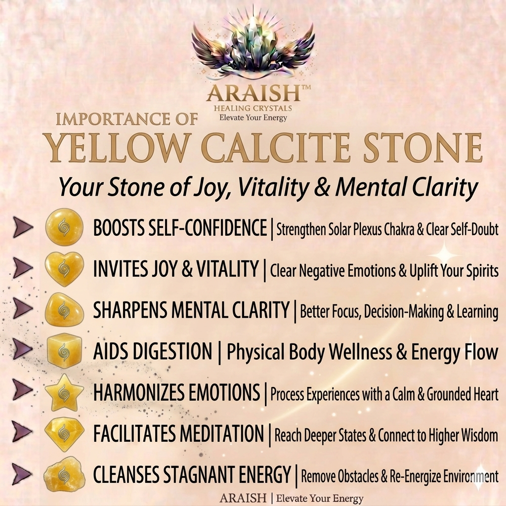 Yellow Calcite Diya – Radiance & Abundance