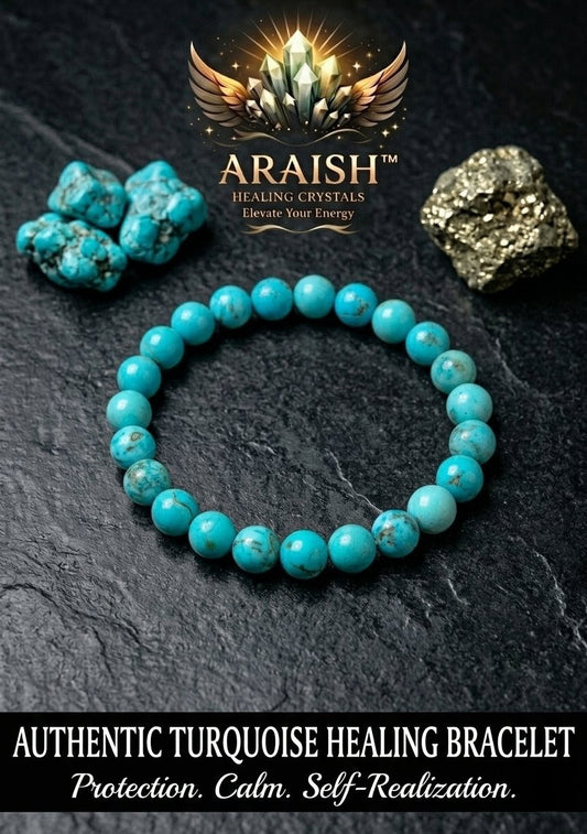 Authentic Turquoise Healing Bracelet - Firoza  {With Certificate}