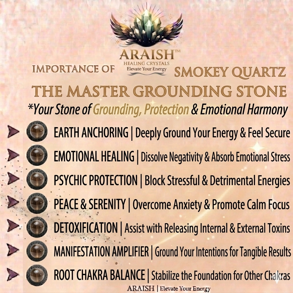 Smokey Quartz Wish Bottle: Grounding & Clarity