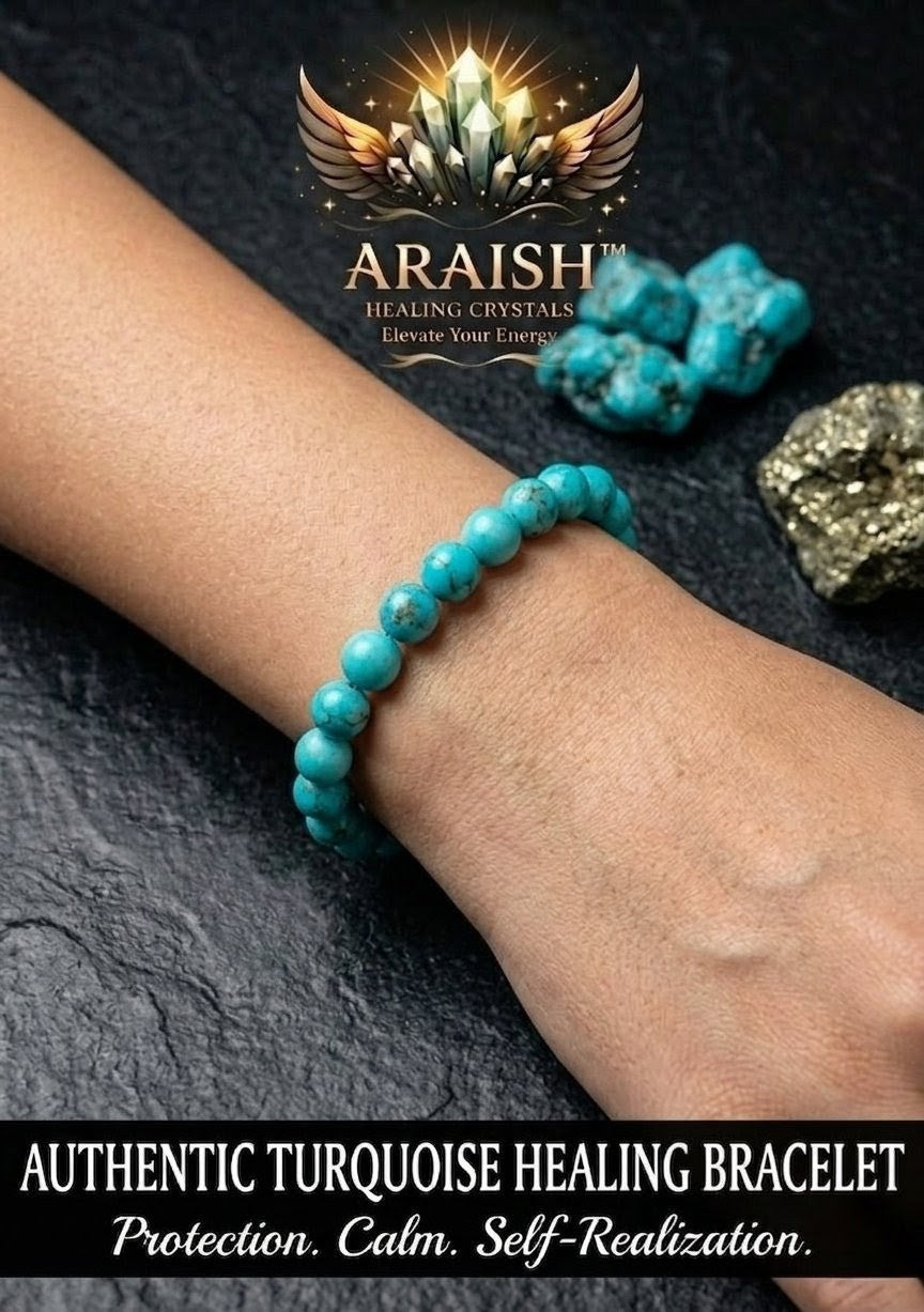 Authentic Turquoise Healing Bracelet - Firoza  {With Certificate}
