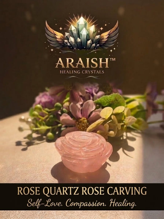 Rose Quartz Hand-Carved Eternal Rose (Apx 86 grams)