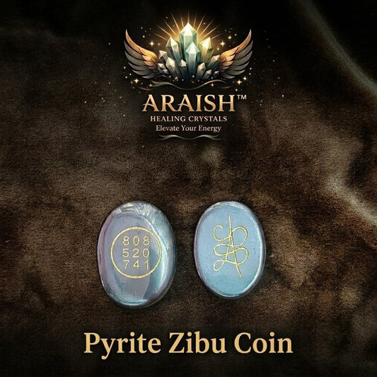 Original Pyrite Zibu Coin  – Divine Abundance & Manifestation.{With Certificate}